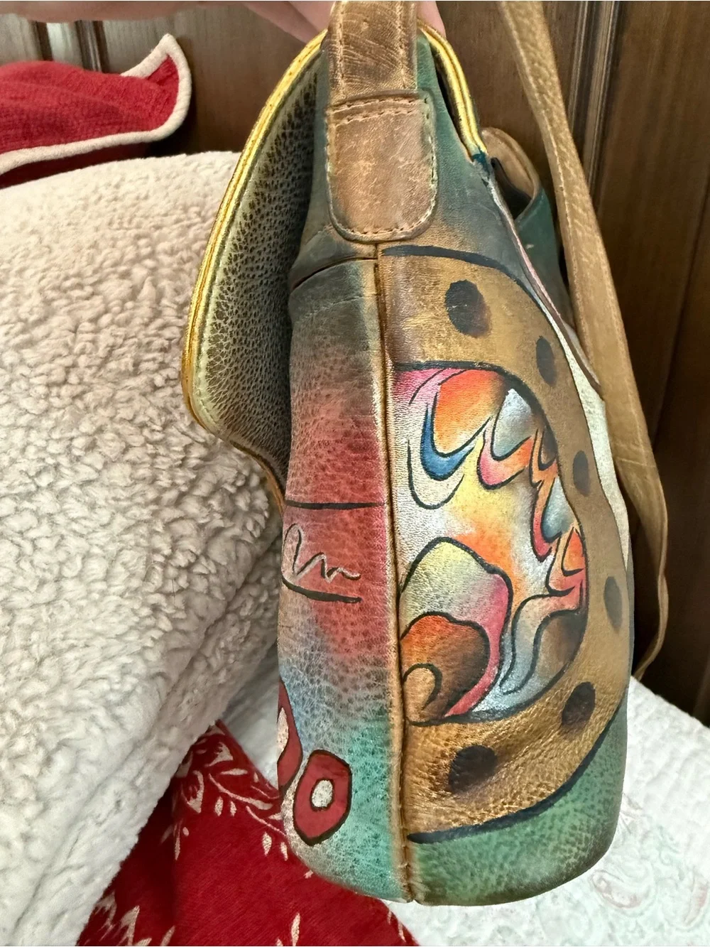 Anuschka Hand Painted Leather Purse